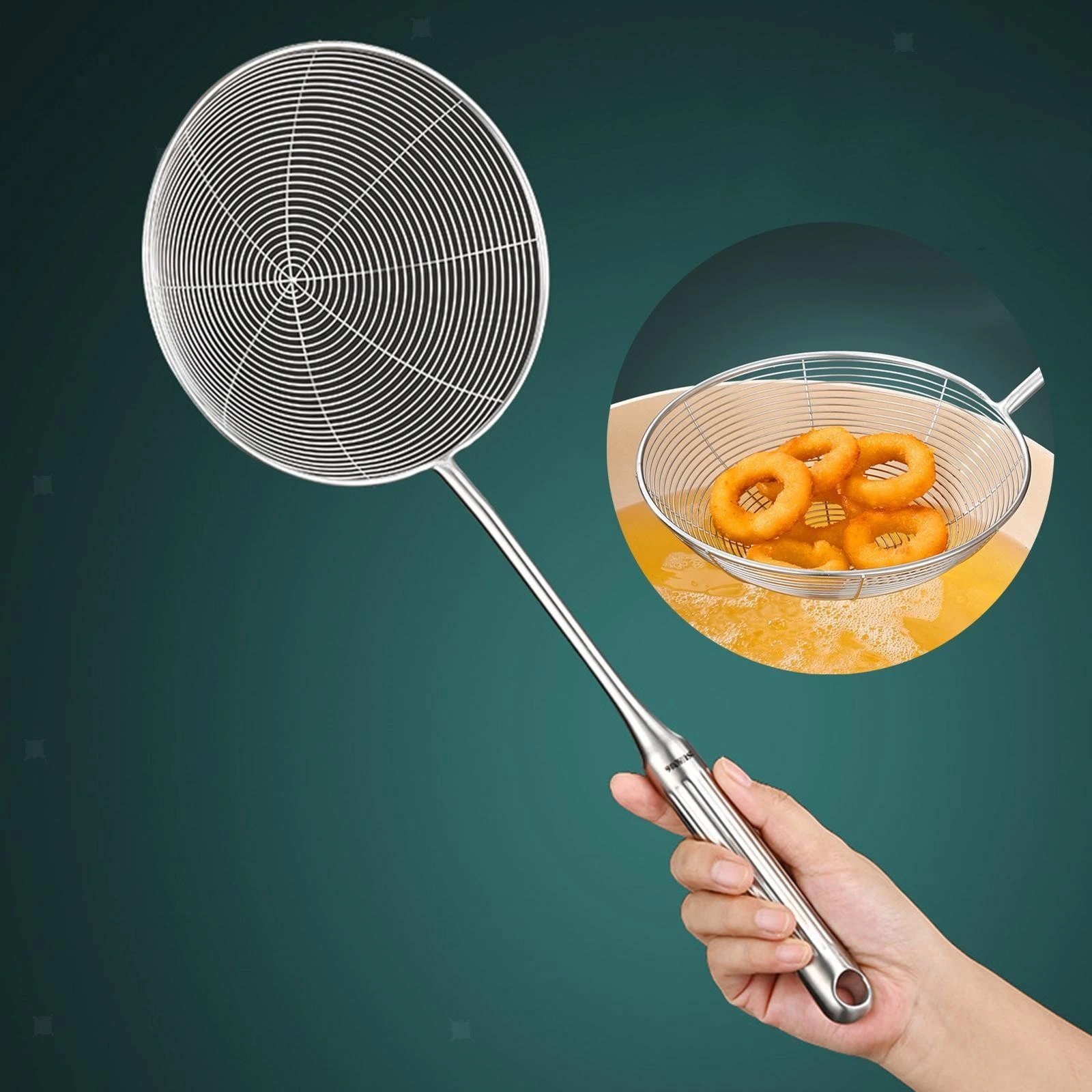 Strainer Ladle Oil Filter Convenient Multifunctional Heat Insulation for Kitchen