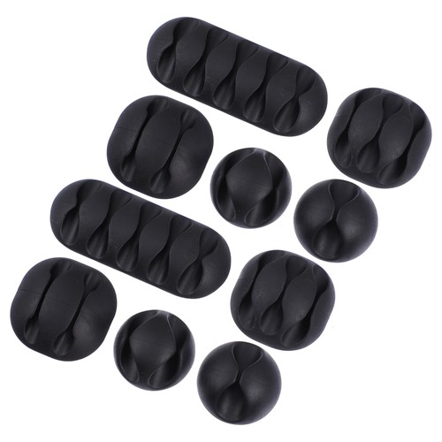 10 Pcs Wire Clamp Handler Office Cord Sticky Clips Cable Organizing Buckle - 第 4/5 張圖片