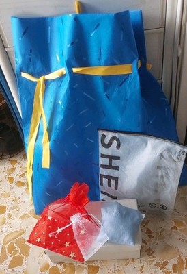 Set 6 Geschenkpackungen / Bonboniere Tasche Beutel / wiederverschließbar