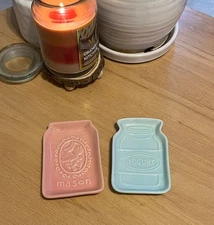 Ceramic Mason Jar Kitchen Decor Or Spoon Rest Set Farmhouse Style