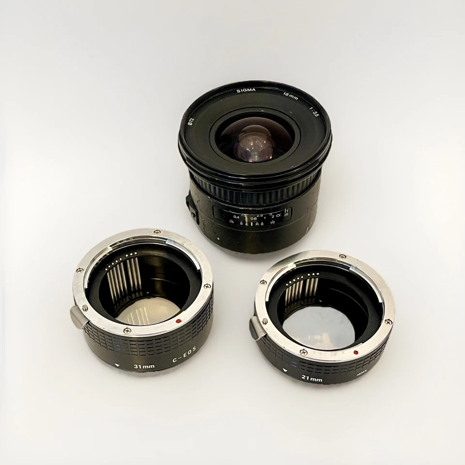 Sigma 18mm f/3.5 Wide Angle Lens for Canon AF + 31mm C-EOS + 21mm Jessop Tubes - Image 2 of 4