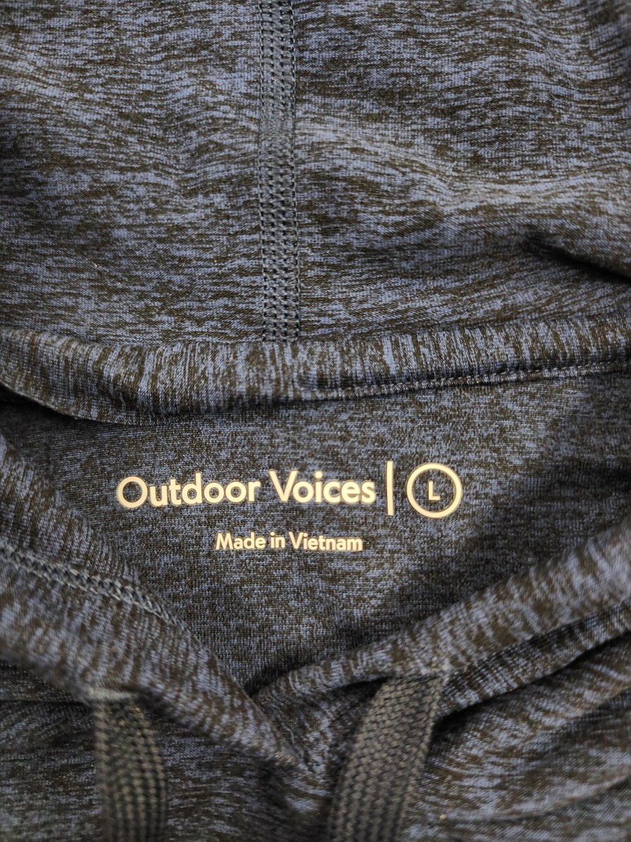 Outdoor Voices Hoodie Women’s Large Navy Cloudknit All Day Long Sleeve Pullover View 3