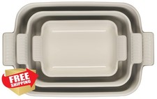 Le Creuset Stoneware Heritage Rectangular Dishes 3 Piece Artichaut