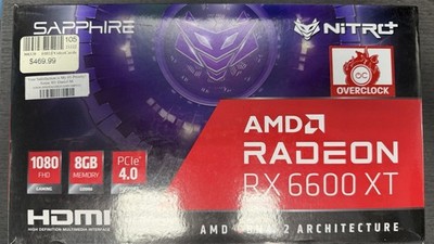 SAPPHIRE NITRO+ RADEON RX 6600 XT 8GB GDDR6 GAMING GPU   PCIE 4.0 DUAL FAN