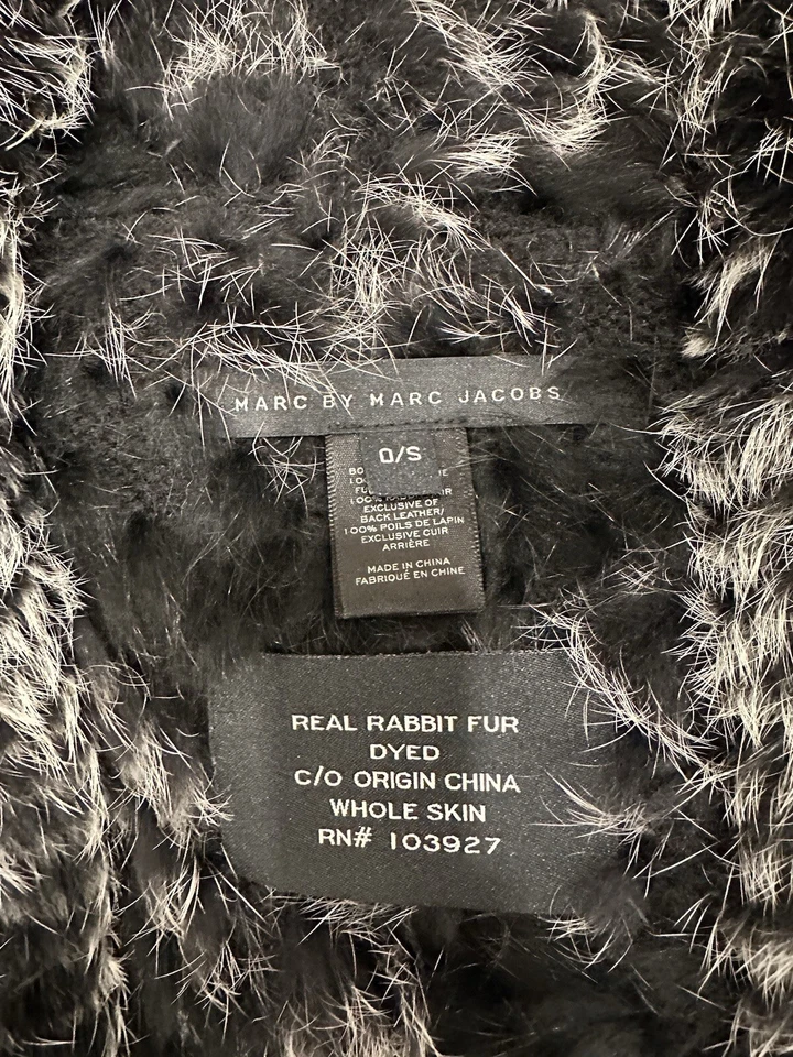 marc by marc jacobs Rabbit Fur Vest With Pockets Festival Vintage 80’s Quirky - Image 2 of 4