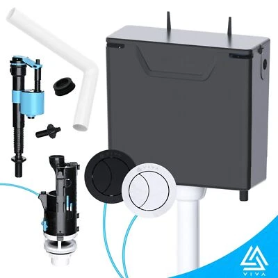 VIVA SANITARY Viva Concealed Toilet Cistern Skylo Dual Flush WC Bottom OR Side Entry with Pipe