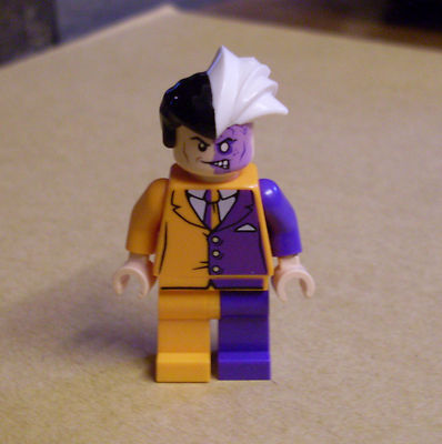 Lego Superhelden - Batman Figur - Two-Face 2 Two Face orange Suit lila Weste Neu