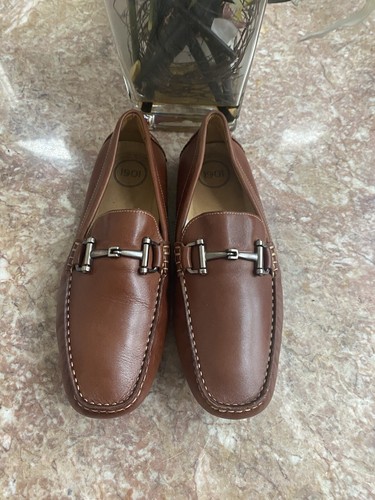 1901 BROWN LEATHER DRIVING BERMUDA SHOE 