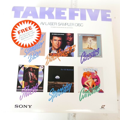 TAKE FIVE AV Laser Sampler Disc Sony Laserdisc Free Shipping