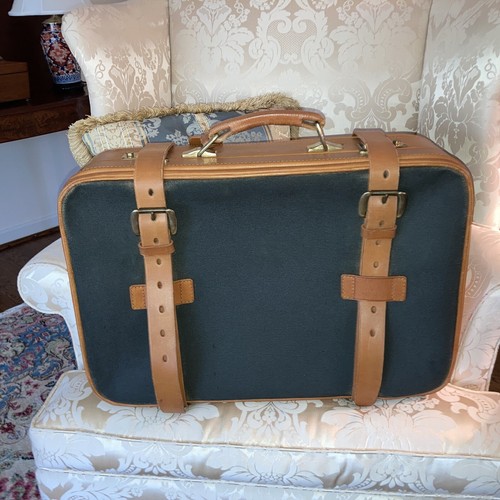 1970 Tanner Krolle Canvas/Bridle Solid Brass Hinges Comb Lock Custom Case Preown