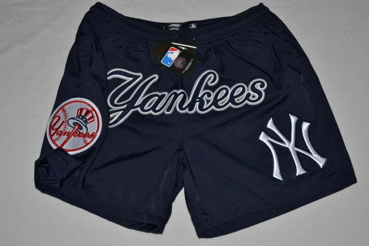 PRO STANDARD NEW YORK YANKEES LOGO MESH NAVY BLUE MENS SHORTS ALL