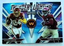 Antonio Gibson Terry McLaurin Playoff Thunder Lightning TL-3 Washington 2021