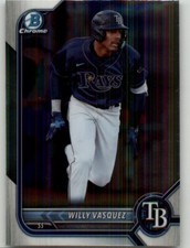 2022 Bowman Draft Willy Vasquez Chrome #BDC-40 Tampa Bay Rays
