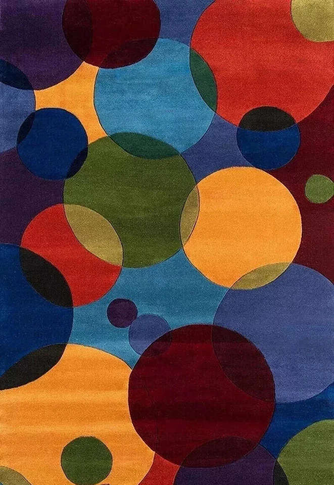 Area Rug Geometric Circles Carpet Rugs For Living Room Dining Room Carpet - Image 3 of 3