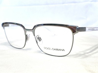 NEW Dolce & Gabbana DG1302 04 Men's Gunmetal & Clear Eyeglasses Frames 53/17~140