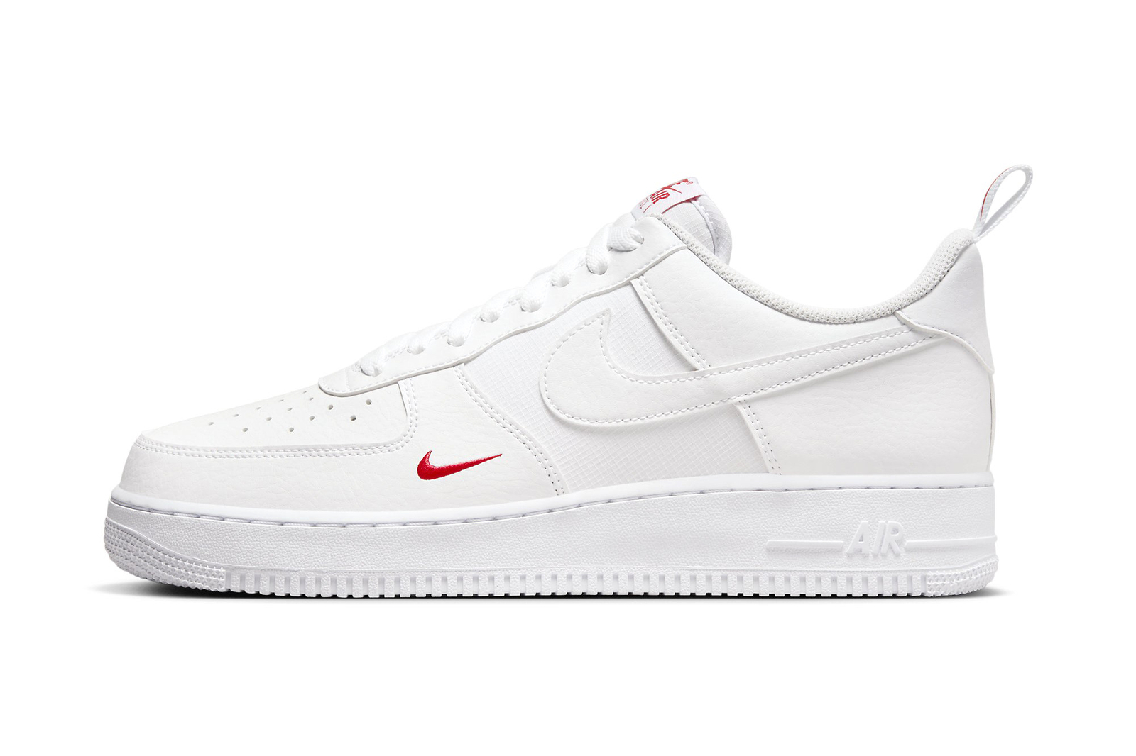 Мужские кроссовки Nike Air Force 1 07 Белый/Бело-Университетский красный (FZ7187 100)