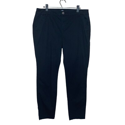 Old Navy Pants Slacks Skinny Straight Leg Black Pockets Stretch Women's  Size 14