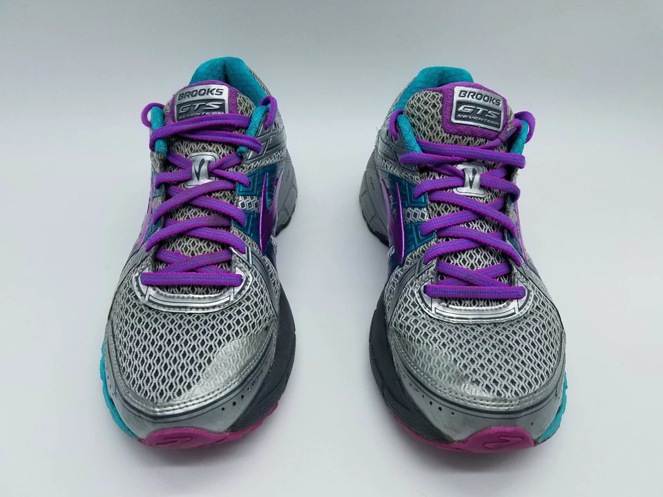 Zapatos para correr Brooks Adrenaline GTS 17 para mujer talla 10 B (medianos) gris púrpura Foto 3 de 4