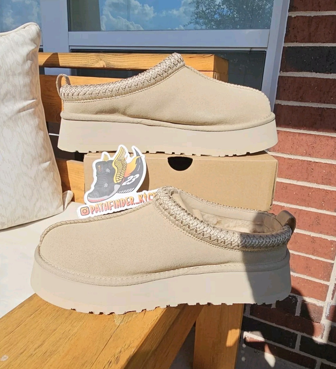 PANTOFOLA D’ORO Zoccolo donna taglia 9 UGG Tazz semi di senape plateau 1122553