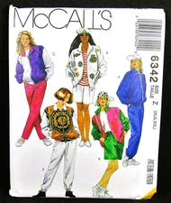 Jacket Pants Shorts Athleisure Plus Size XL XXL 20 22 24 26 Uncut McCalls 6342