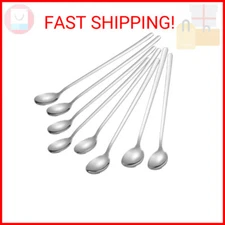 8-Piece 9-Inch Long Handle Iced Tea Spoon, Ice Cream Spoon Premium 304 Stainless