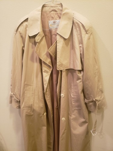 Gabardina clásica de lluvia Aquascutum 5 de Londres de colección para hombre talla L est. Hecho en Canadá - Imagen 2 de 12