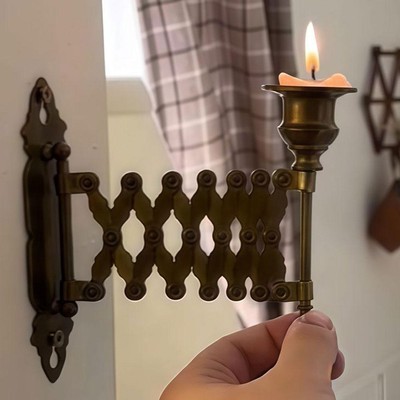 1X Extending Taper Candle Holder,Vintage Expanding Taper Candle Holder Antiqu DE