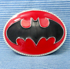 Batman Belt Buckle Comic Superhero Large Cosplay Black  Red Vintage   .GTA455