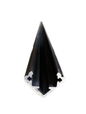 ITC Black Anodized Extruded Corner Mount Aluminum Track 10MM 48'' Length