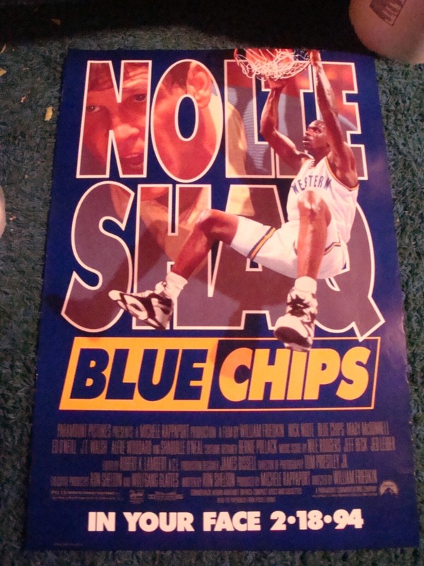 BLUE CHIPS - MOVIE POSTER WITH NICK NOLTE AND SHAQUILLE O'NEAL