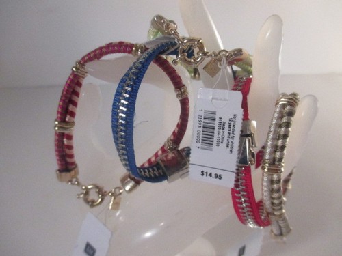 Gap Braided and Zipper Bracelet Multi Color LOT of 6 PIECES NWT - Picture 4 of 5