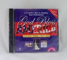 God Bless America Screen Savers - Wallpaper - Clip Art -Music CD ROM WIN 95 New