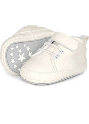 Sterntaler Unisex Crawling Baby Shoes White UK 1-2 EU 17/18 Comfy