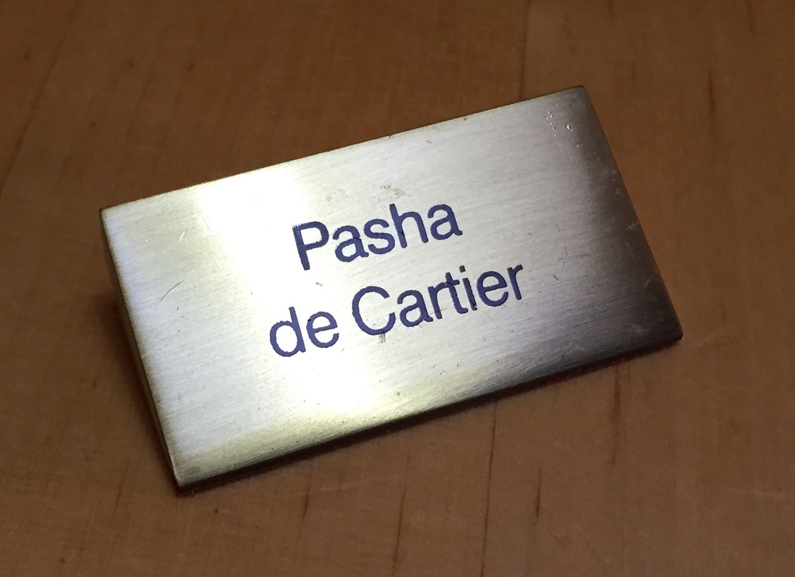 PASHA DE CARTIER Display Watch Metal Plaque CHRONOGRAPH GOLF Moon Phase OEM /