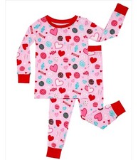 Little Sleepies Youth 16 Sweet Valentines Retired Two Piece Long Sleeve Set XOXO