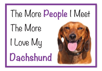 The More I Love My Dackel Hund Vinyl Auto Van Aufkleber 