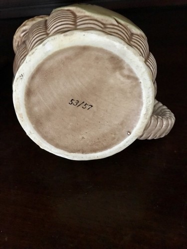 Vintage Creamer And Sugar Basketweave Porcelain Pottery - Picture 7 of 11