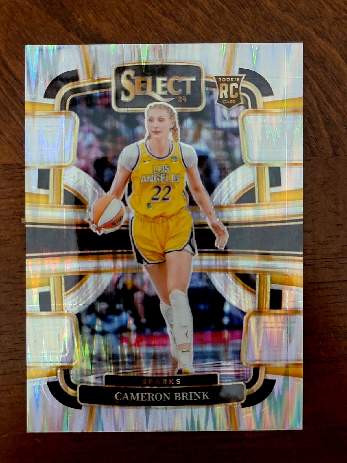 2024 Panini Select WNBA - Concourse Silver Flash Prizm #56 Cameron Brink (RC)