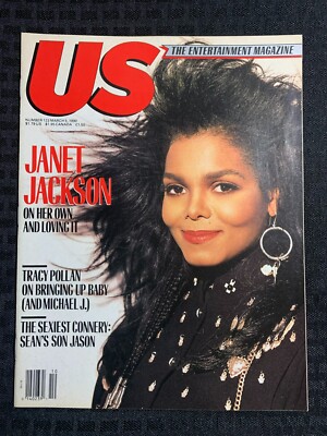 1990 US ENTERTAINMENT Magazine #123 FVF 7.0 Janet Jackson / Jason Connery