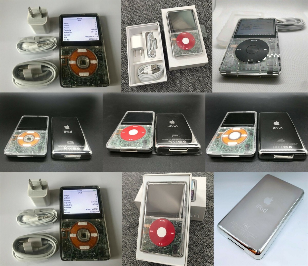 New Apple iPod Video 5th Gen CLEAR (128，256，512GB，1TB) Upgraded