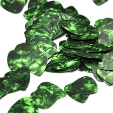 Lots of 100pcs Celluloid Guitar Picks Plectrums Green Pearl 0.46mm 0.71mm 0.96mm