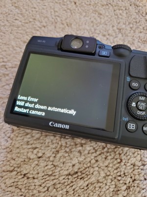 Canon PowerShot G16 Digital Camera W/WiFi Black 12.1MP - POWERS ON