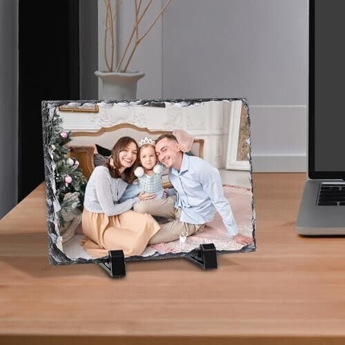 Set of 4 Customizable Sublimation Slate Picture Frames - Elegant 7.8x11.8 Décor - Picture 5 of 8