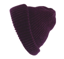 Eggplant Purple Extra Thick Acrylic Nylon Winter Hat Weather Outer Ware E5-1786