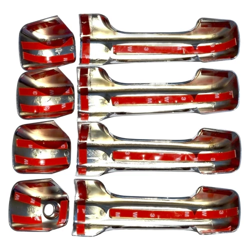 Chrome 4 Door Handle Covers Trims WITH Smartkey For 19-24 Ram 1500 New Model - Picture 4 of 14
