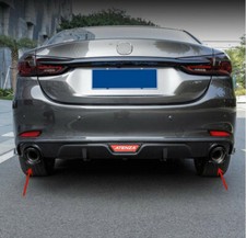 For Mazda 6 Atenza Carbon Fiber Black Rear Exhaust Muffler Tip Tail Pipe