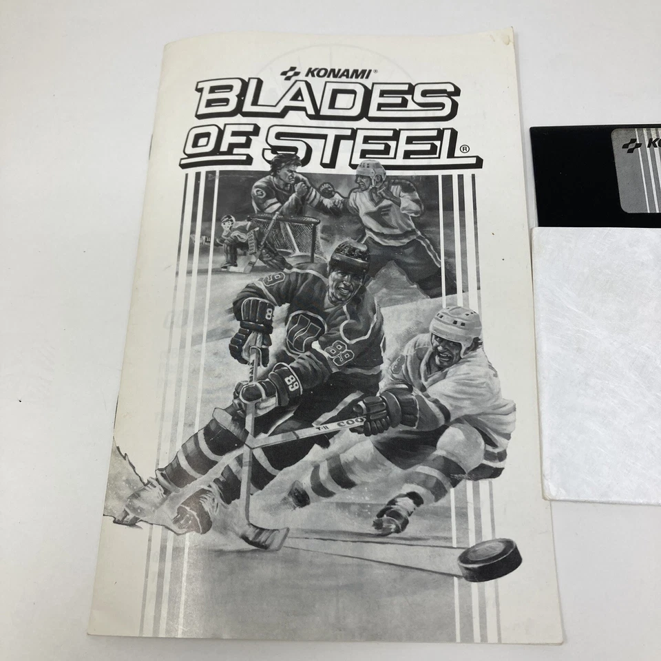 Blades of Steel Ice Hockey Commodore 64/128 Juego de Computadora con Manual Raro Disco C64 Foto 3 de 3