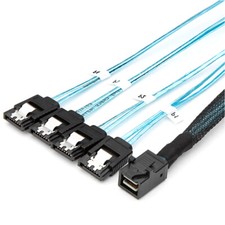 MINI SAS HD 8643 to 4X SATA 7P female server internal Connector adapter Cable