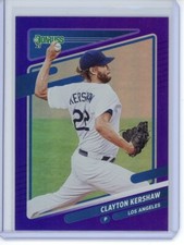 2021  Donruss #105 Clayton Kershaw Holo Purple Variation