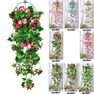 Garland Wall Silk Artificial Hanging Flowers Vine Wedding Decor Indoor Outdoor